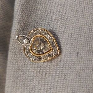 VTG 1981 Paris New York Signed Givenchy Heart Pendant, Gold Tone Jewelry Necklac